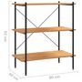 Voir la diapositive 6 : VIDAXL Etagere a 3 niveaux Noir et chene 80x40x92 cm