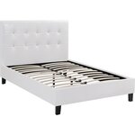 Habitat et Jardin Lit double en pvc  Julia  - 160 x 200 cm - Blanc