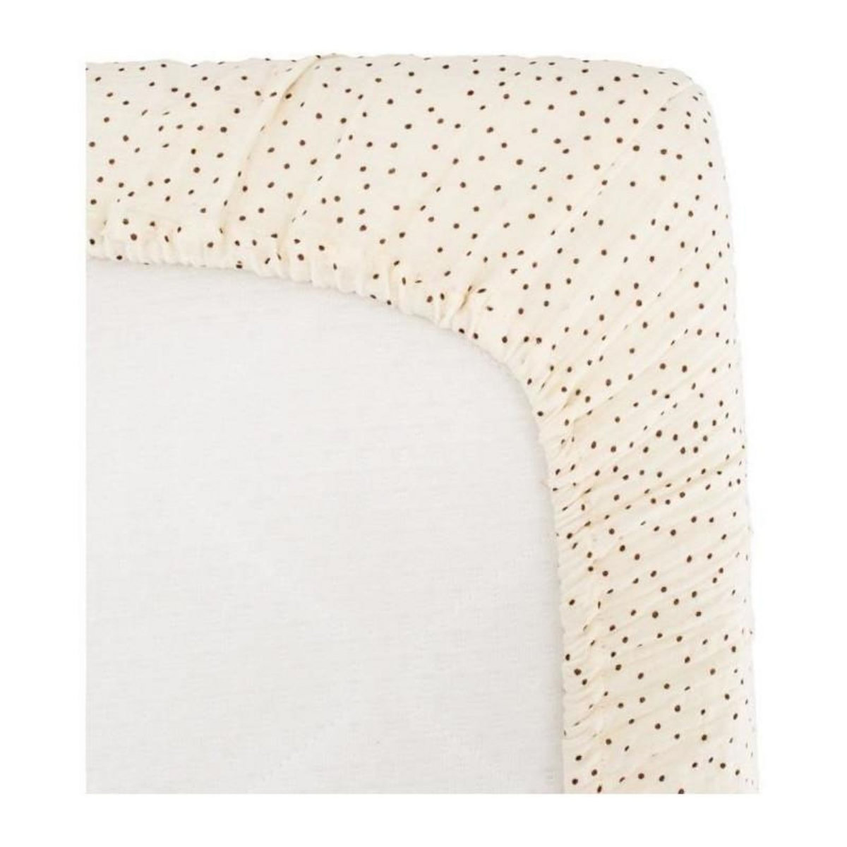 DOMIVA Drap housse lange - DOMIVA - 70x140 cm - Pois - Gaze de coton