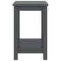 Voir la diapositive 3 : VIDAXL Table de chevet Gris fonce 35x30x47 cm Bois de pin massif