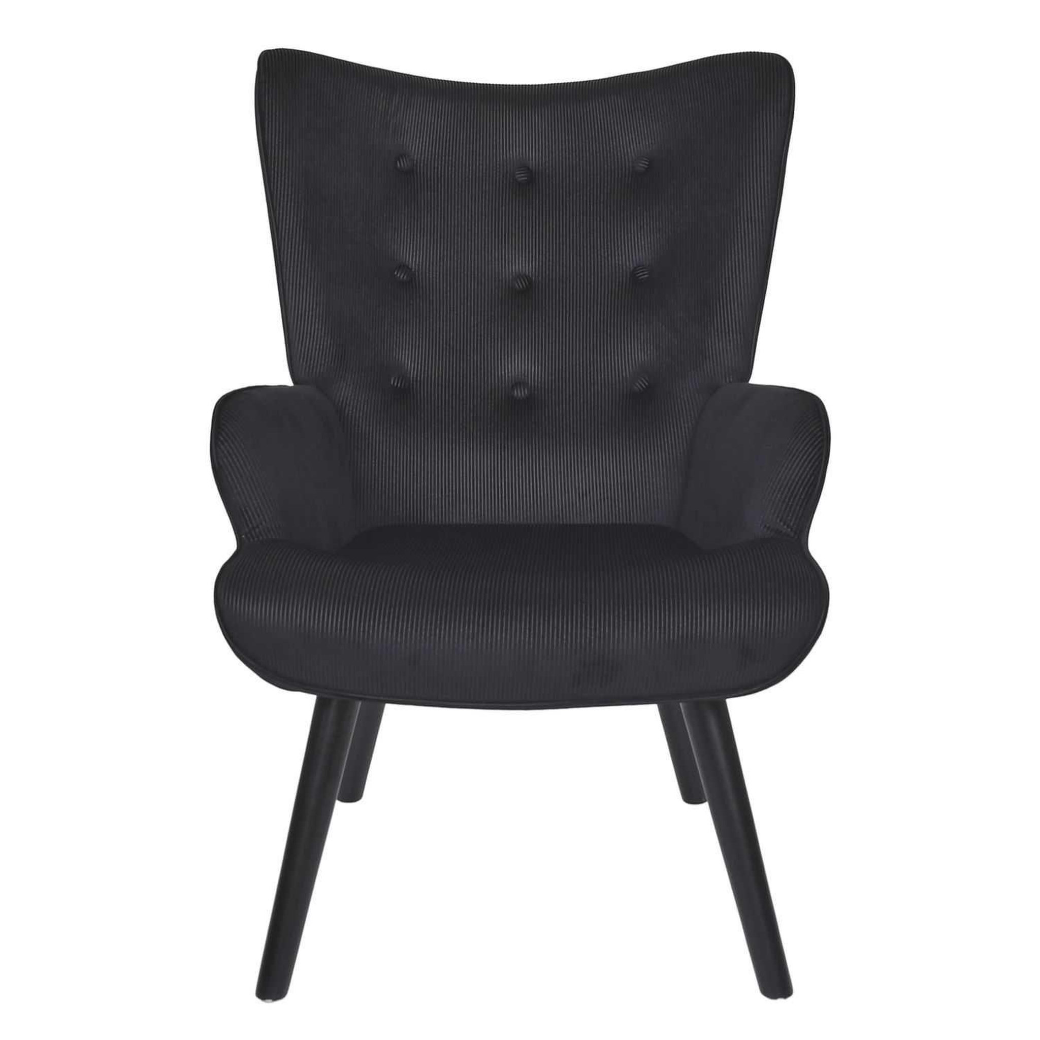 Voir la diapositive 3 : The Home Deco Factory Fauteuil de salon en velours côtelé Giulia