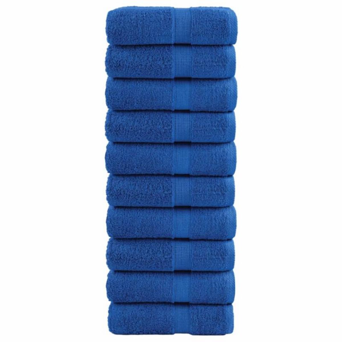 VIDAXL Serviettes de visage de qualité supérieure SOLUND 10 pcs bleu