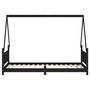 Voir la diapositive 4 : VIDAXL Cadre de lit pour enfants noir 90x200 cm bois de pin massif
