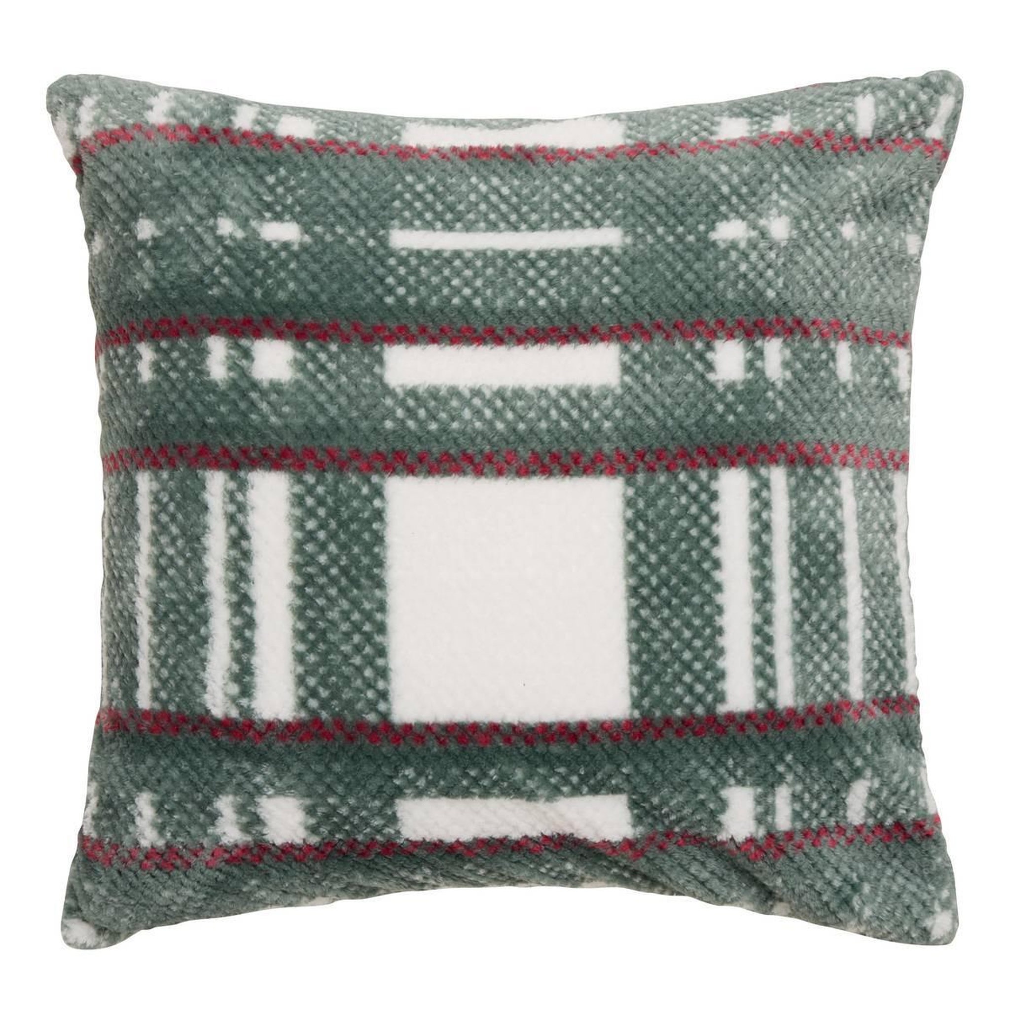 ATMOSPHERA Coussin jacquard en flanelle  lary  40x40cm vert foncé