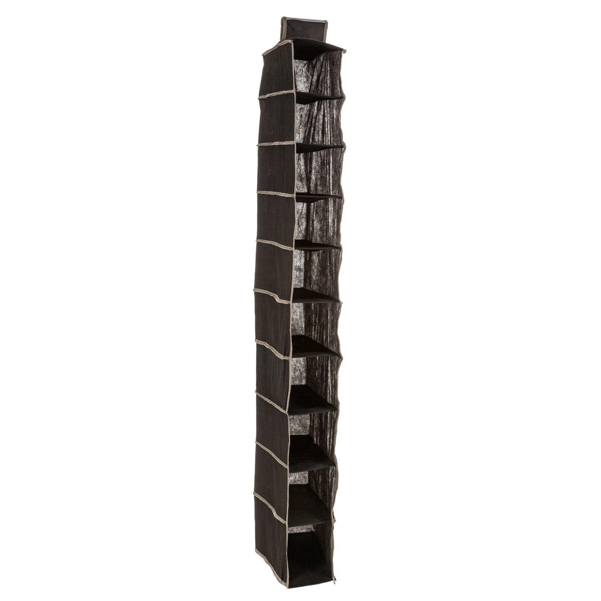 Voir la diapositive 2 : FIVE Rangement 10 cases pour chaussures - noir
