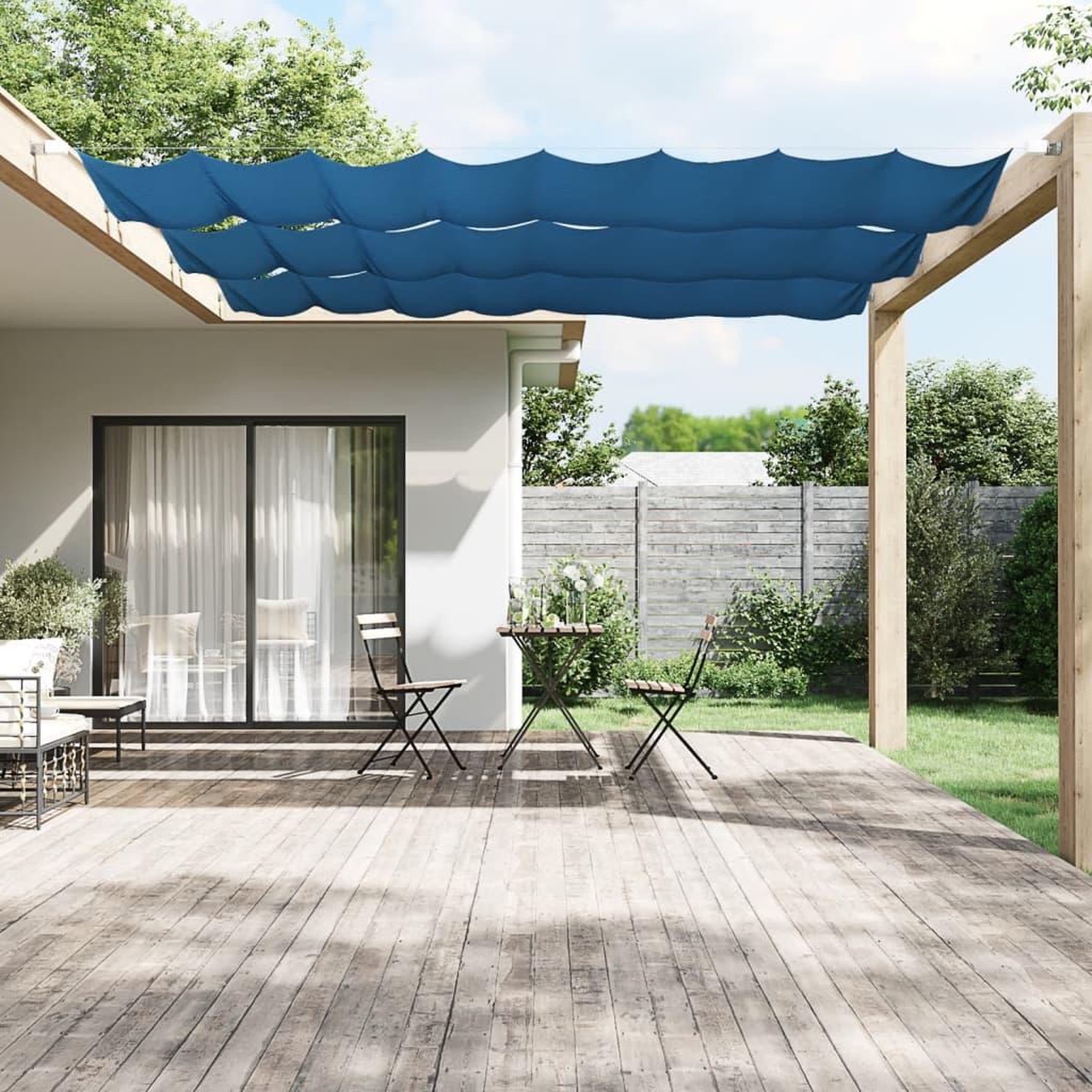 Voir la diapositive 1 : VIDAXL Auvent vertical Bleu 100x420 cm Tissu oxford