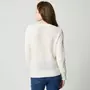 INEXTENSO Pull col rond écru femme