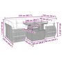 Voir la diapositive 6 : VIDAXL Salon de jardin avec coussins 7 pcs beige resine tressee