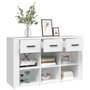 Voir la diapositive 5 : VIDAXL Buffet Blanc 100x30x59,5 cm Bois d'ingenierie