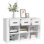 Voir la diapositive 5 : VIDAXL Buffet Blanc 100x30x59,5 cm Bois d'ingenierie