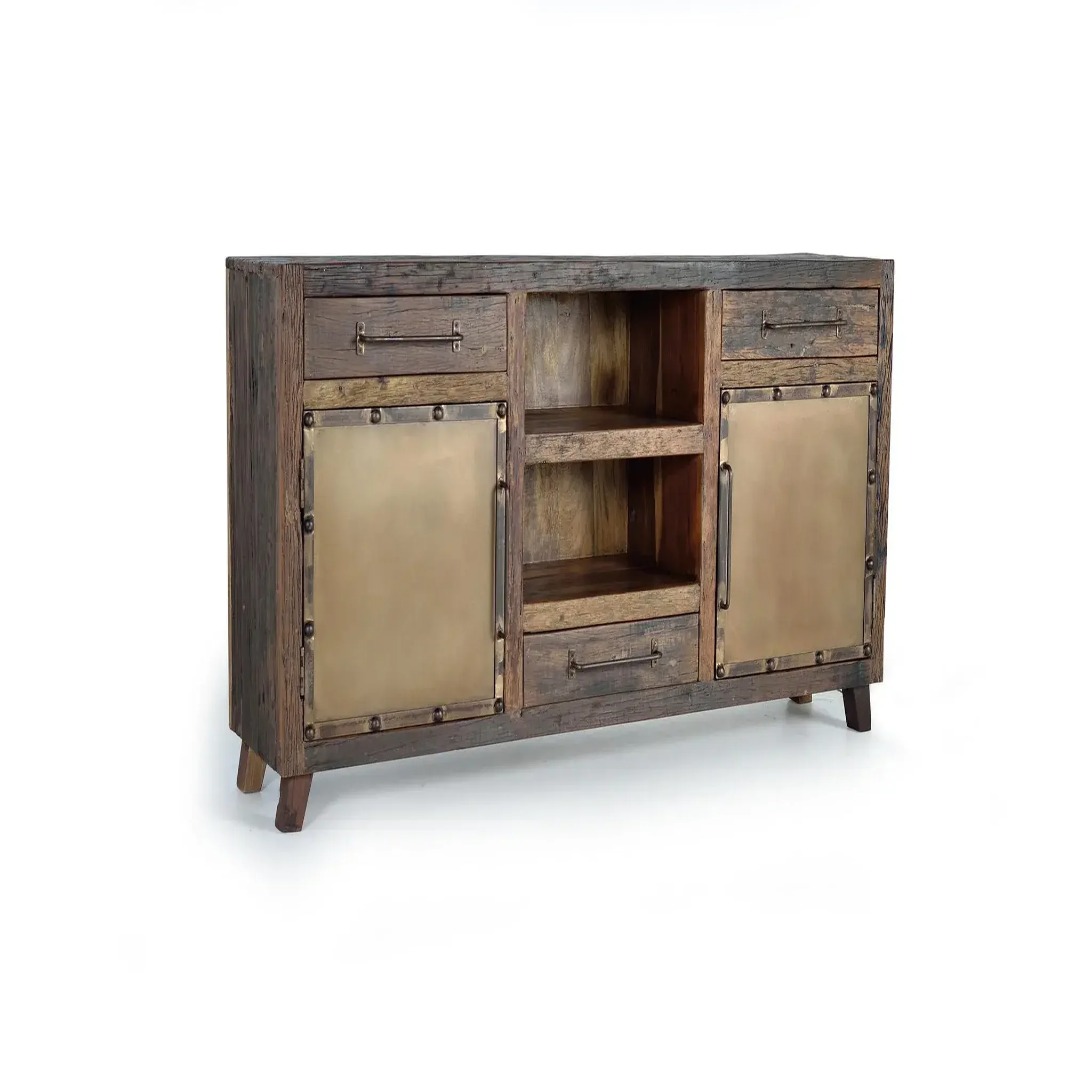 Voir la diapositive 2 : GINER Y COLOMER SL Buffet en bois récupéré de traverses de chemin de fer 180cm style industriel vintage