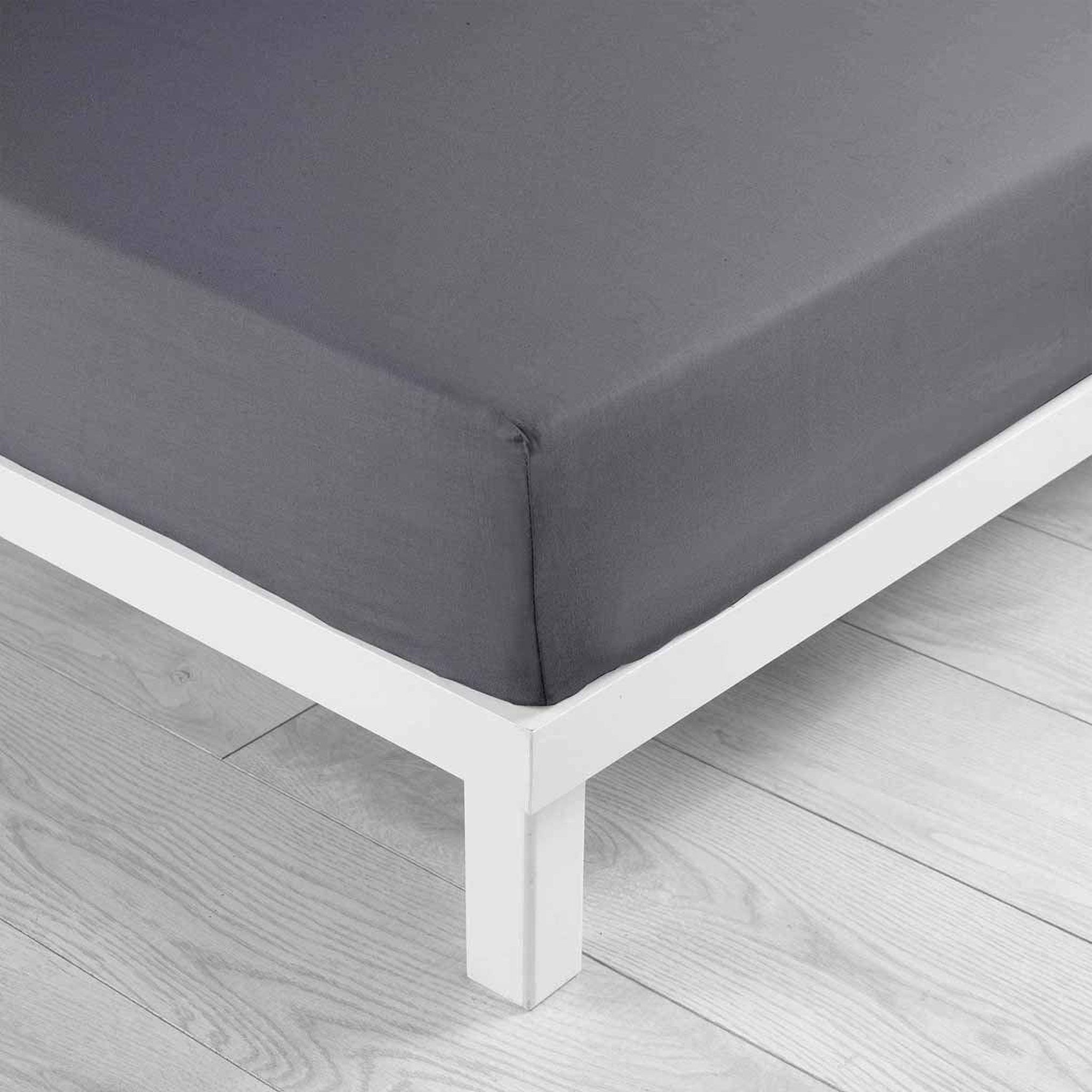 Voir la diapositive 3 : Douceur d'Intérieur Drap housse microfibre  oscar  90x190cm anthracite