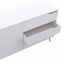 Voir la diapositive 6 : ID MARKET Commode 6 tiroirs HELSINKI XXL 140 cm scandinave blanc