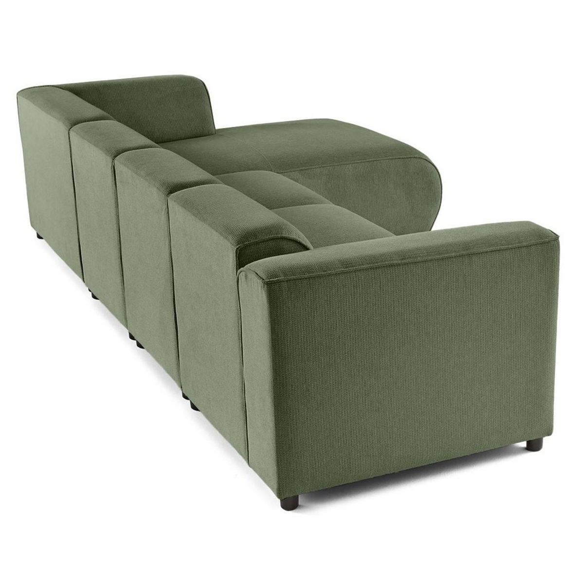 LISA DESIGN Suaro - canapé modulable d'angle droit 5 places en tissu texturé