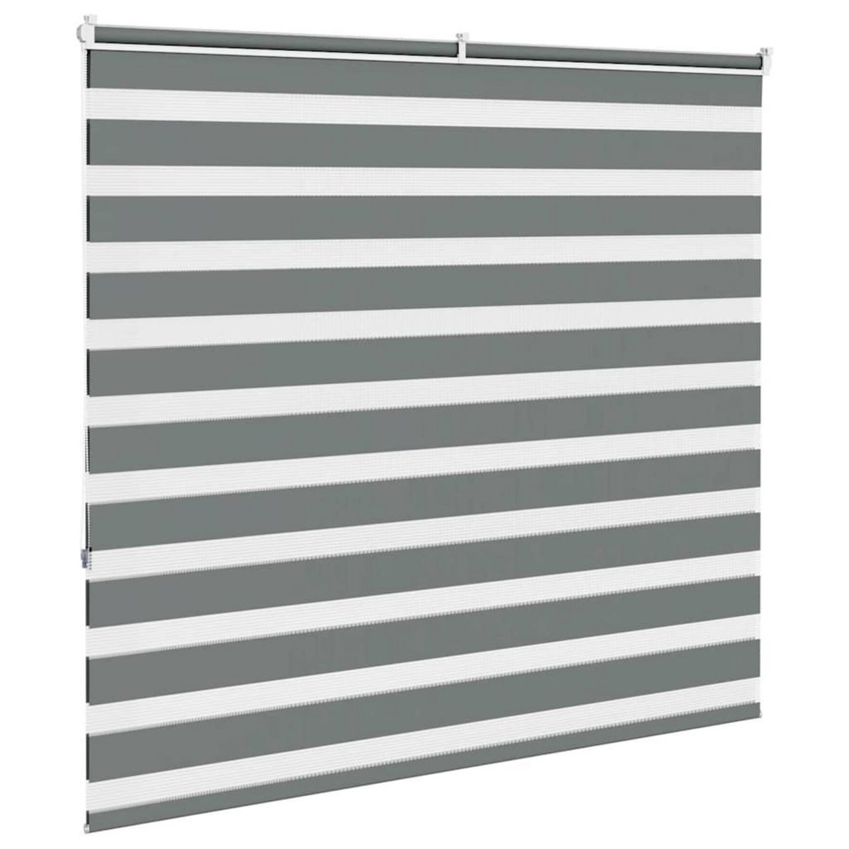 VIDAXL Store zebre gris fonce largeur du tissu 160,9 cm polyester