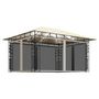 Voir la diapositive 2 : VIDAXL Tonnelle avec moustiquaire et lumieres LED 4x3x2,73 m Creme