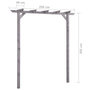 Voir la diapositive 6 : VIDAXL Pergola de jardin Gris 200x40x205 cm Bois de pin impregne