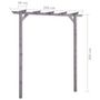 Voir la diapositive 6 : VIDAXL Pergola de jardin Gris 200x40x205 cm Bois de pin impregne