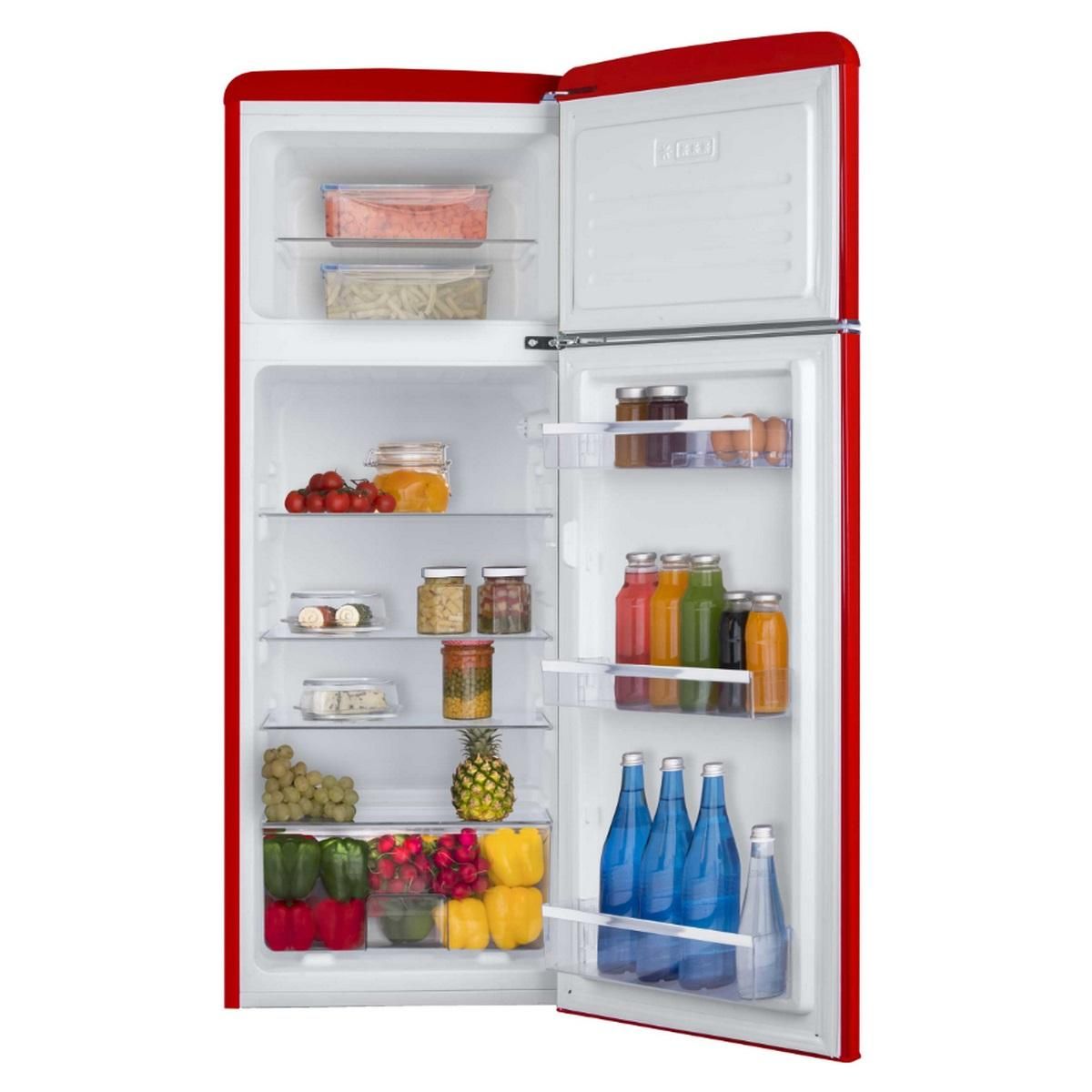 Amica Réfrigérateur combiné 55cm 246l statique rouge - AR7252R