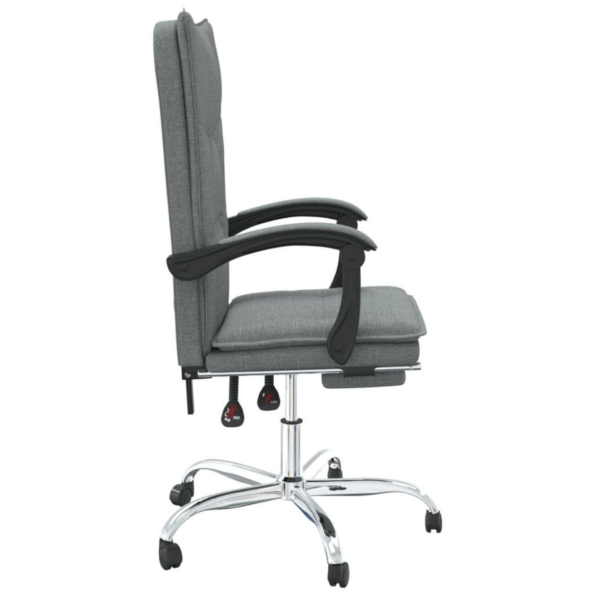 VIDAXL Fauteuil inclinable de bureau Gris fonce Tissu