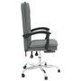 Voir la diapositive 4 : VIDAXL Fauteuil inclinable de bureau Gris fonce Tissu