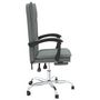 Voir la diapositive 4 : VIDAXL Fauteuil inclinable de bureau Gris fonce Tissu