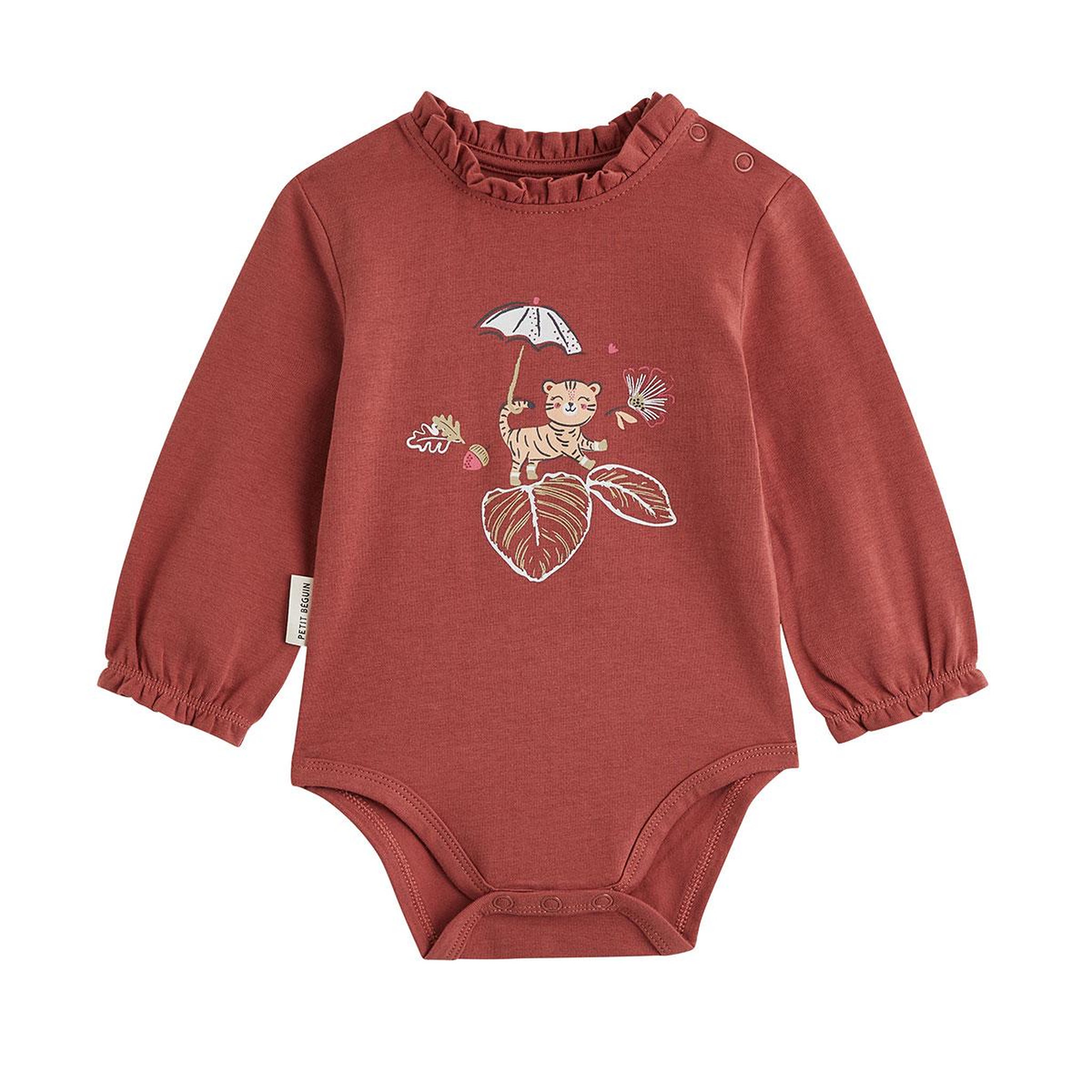 Voir la diapositive 6 : PETIT BEGUIN Lot de 2 bodies bébé manches longues léa