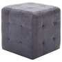 Voir la diapositive 2 : VIDAXL 2 pcs Poufs Gris 30 x 30 x 30 cm Similicuir daim
