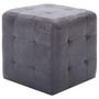 Voir la diapositive 2 : VIDAXL 2 pcs Poufs Gris 30 x 30 x 30 cm Similicuir daim