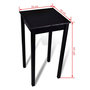Voir la diapositive 6 : VIDAXL Set de 1 table de bar et 2 tabourets noir