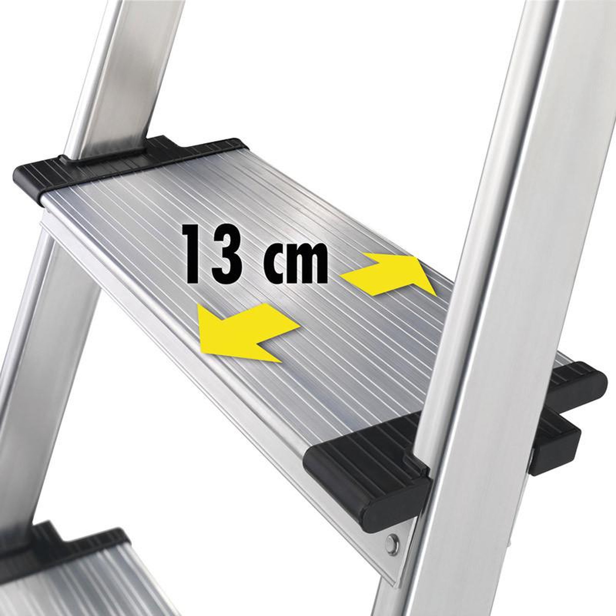 Voir la diapositive 5 : HAILO Rails jardin + escabeau 7 marches extra larges profistep xxl