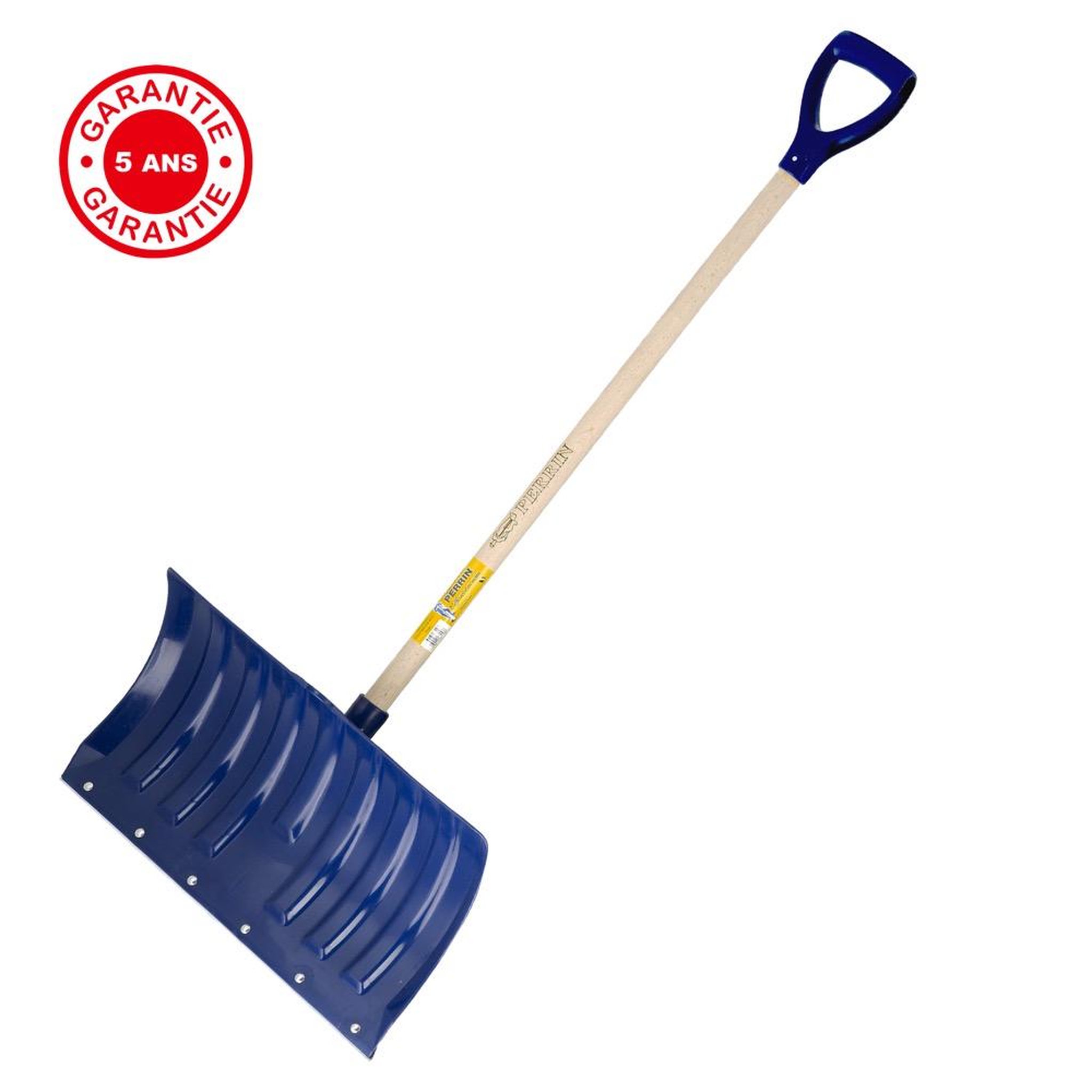 OUTILS PERRIN Poussoir à neige  polypro 53 cm manche 1,15 m poignée plastique, outil pour le déneigement