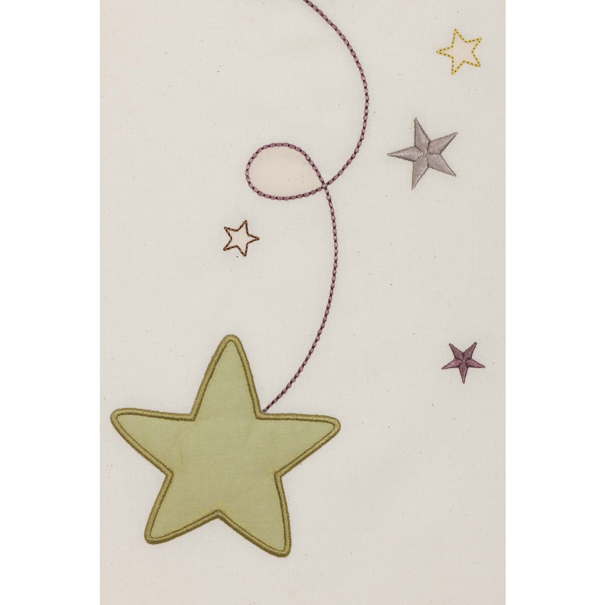 PTIT BASILE Housse de couette Bébé coton Bio 100x140 cm Pluie d'étoiles