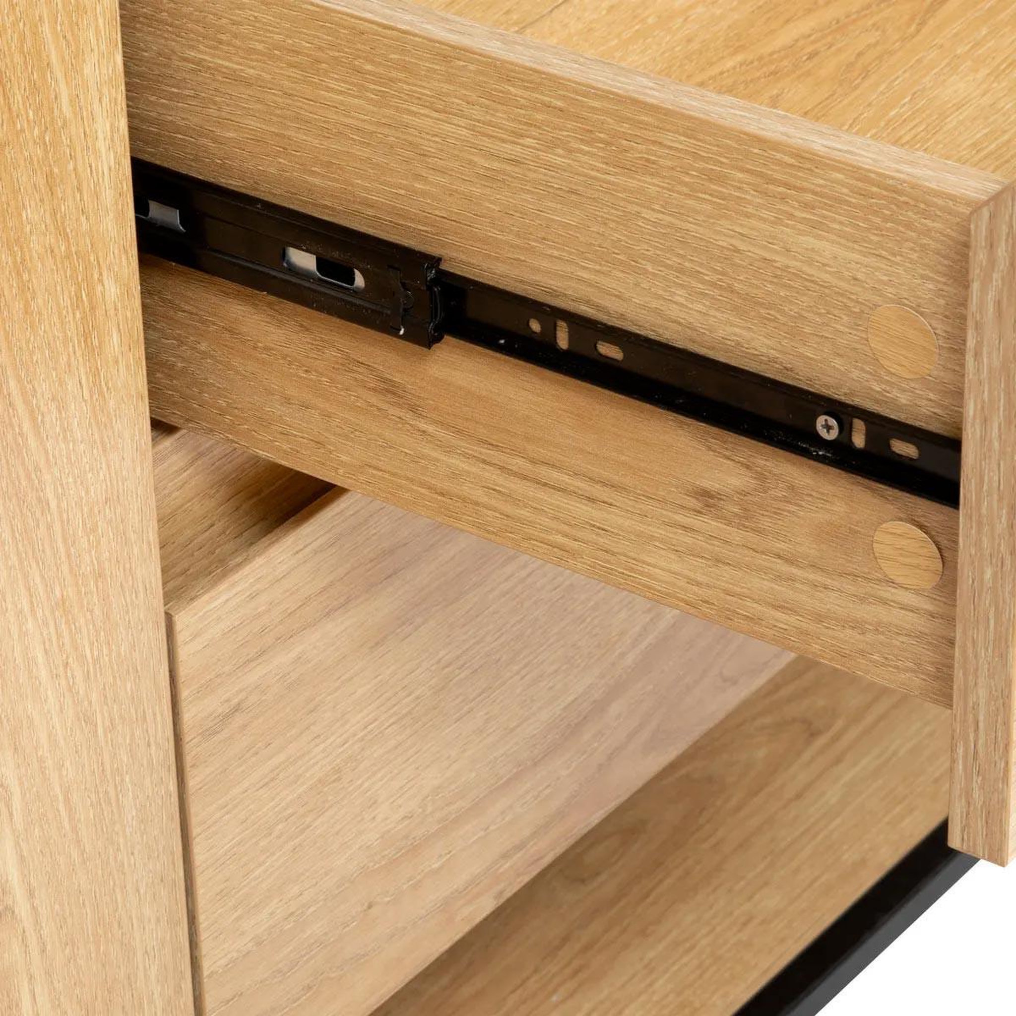 Voir la diapositive 5 : ATMOSPHERA Buffet 2 portes & 2 tiroirs  aldéa  140cm naturel