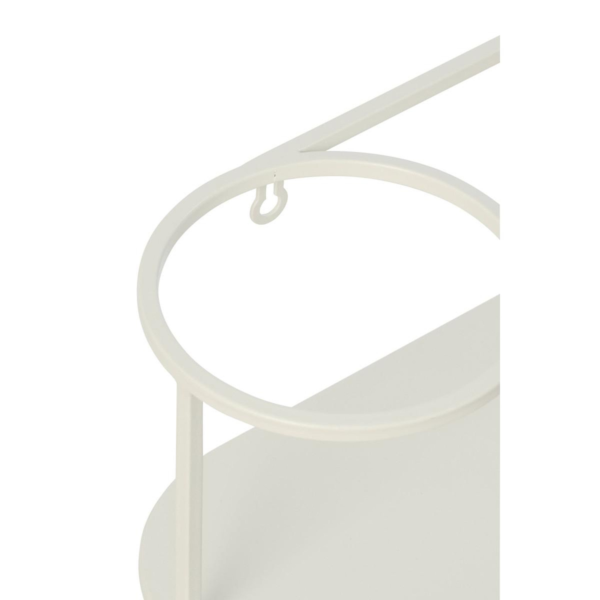 Voir la diapositive 4 : J-LINE Étagère murale avec cache-pot  duo  53cm blanc