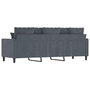 Voir la diapositive 5 : VIDAXL Canape a 3 places Gris fonce 180 cm Velours