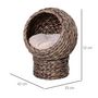 Voir la diapositive 3 : PAWHUT PawHut Panier chat lit chat cosy grand confort dim. 42L x 33l x 52H cm coloris gris coussin moelleux beige inclus