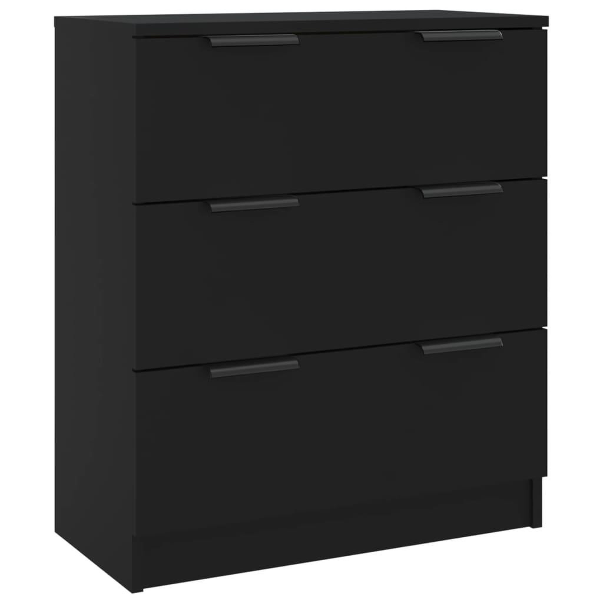 Voir la diapositive 2 : VIDAXL Buffet noir 60x30x70 cm bois d'ingenierie