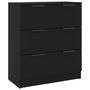 Voir la diapositive 2 : VIDAXL Buffet noir 60x30x70 cm bois d'ingenierie