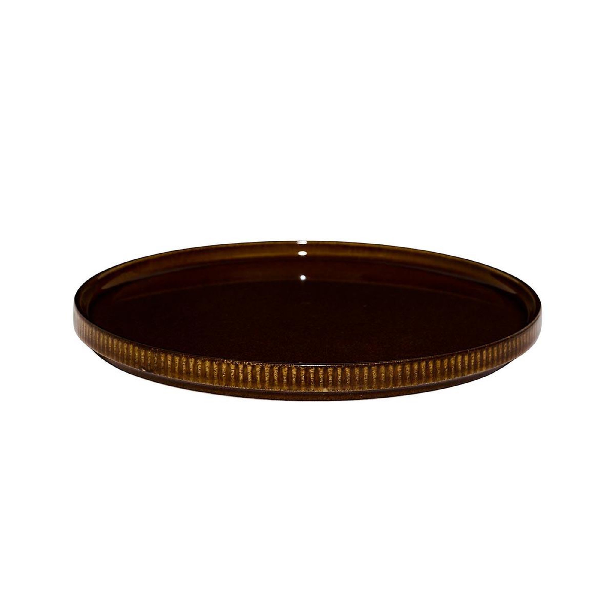 COOK CONCEPT Lot de 6 assiettes à dessert  ysia  21cm marron