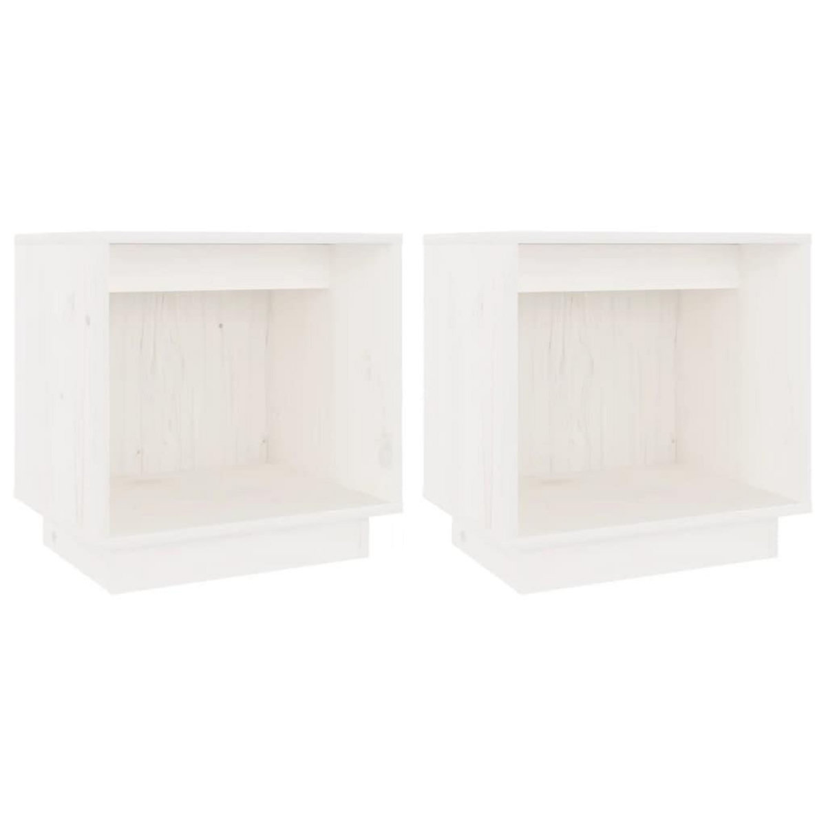 VIDAXL Tables de chevet 2 pcs Blanc 40x30x40 cm Bois de pin solide
