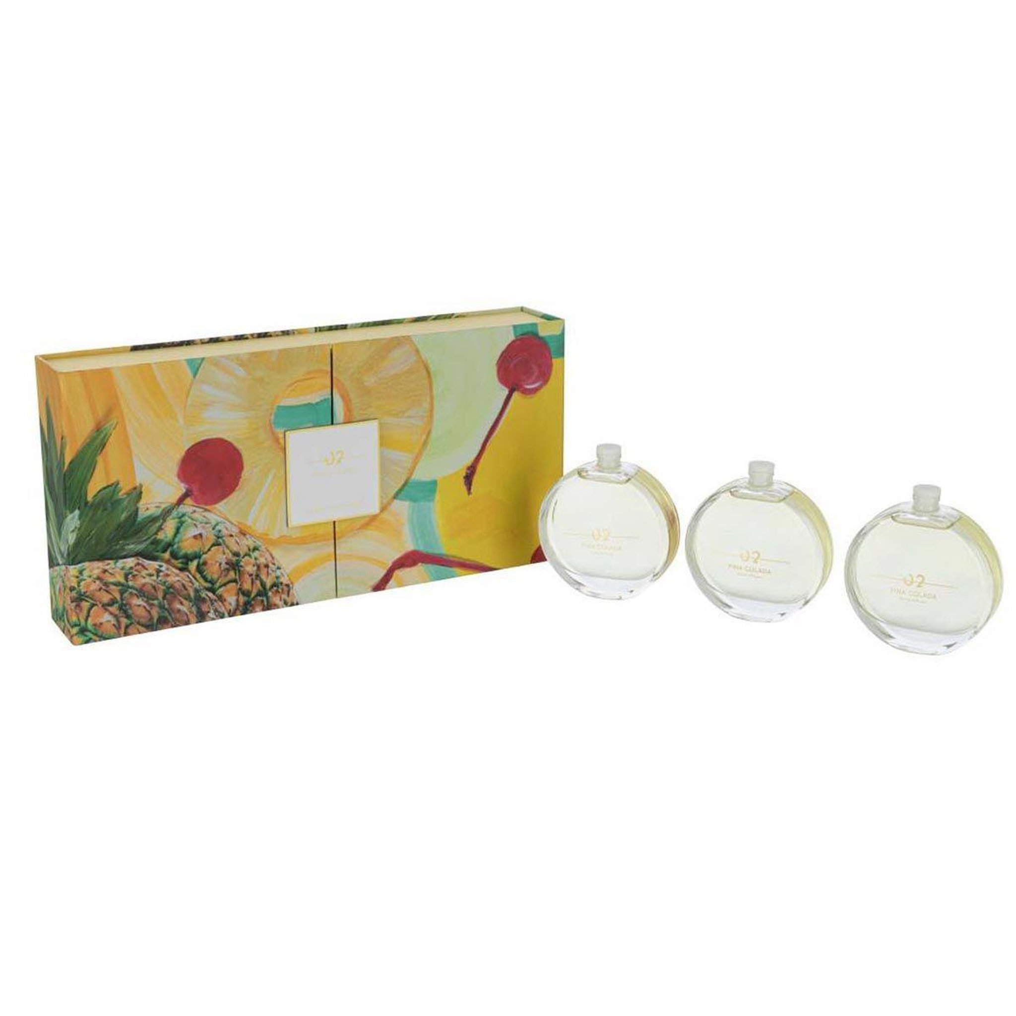 Voir la diapositive 1 : J-LINE Coffret 3 diffuseurs de parfum  cocktail  150ml pina colada