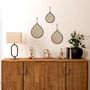 Voir la diapositive 6 : ATMOSPHERA Lot de 3 Miroirs Goutte  Leny  43cm Noir