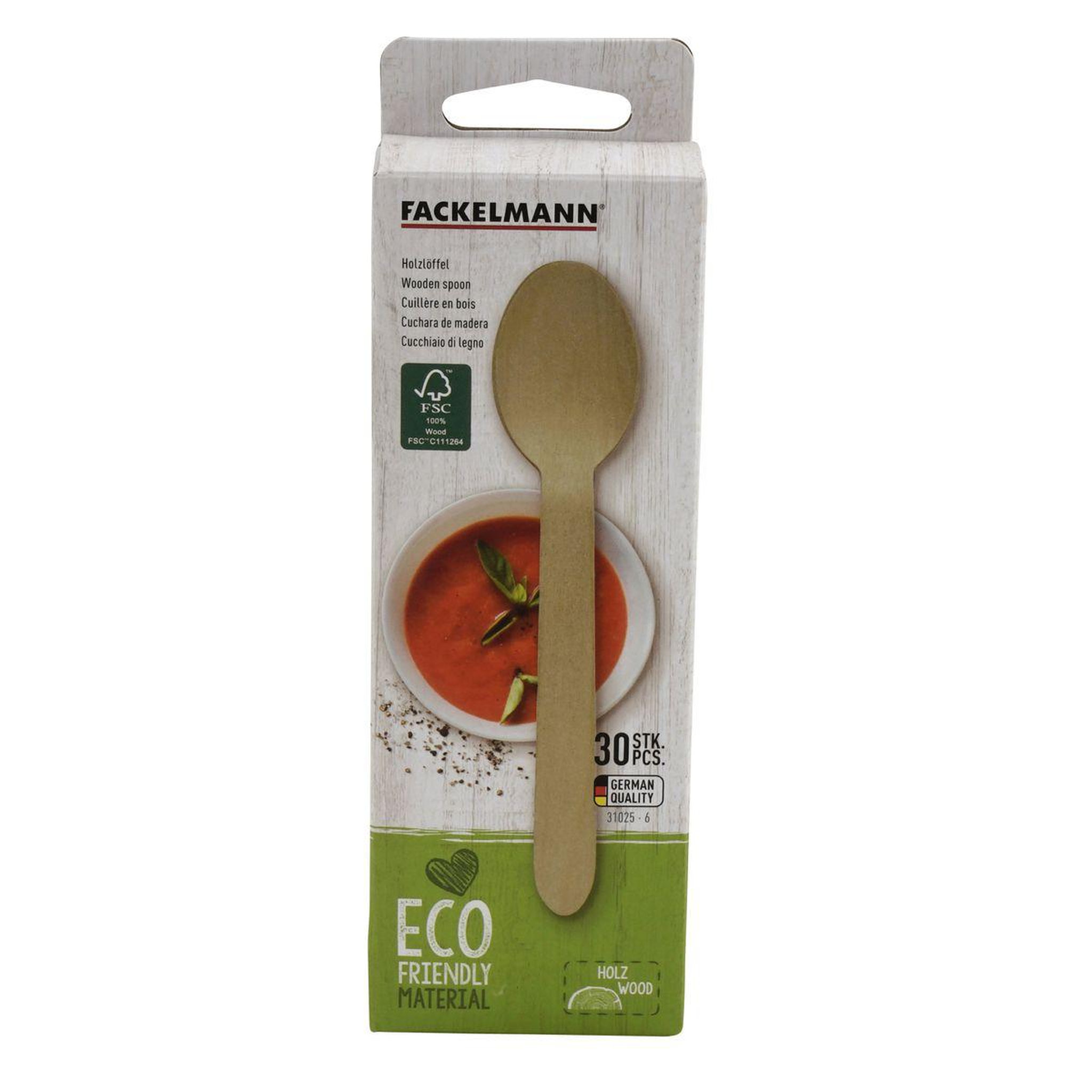 Voir la diapositive 6 : Fackelmann Lot de 30 cuillère à café en bois pour pique-nique fackelmann move