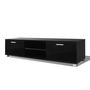 Voir la diapositive 2 : VIDAXL Meuble TV Noir brillant 140x40,5x35 cm