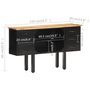 Voir la diapositive 6 : VIDAXL Buffet 110x30x65 cm Bois de manguier massif brut et acier