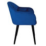 Voir la diapositive 3 : Paris Prix Fauteuil Design en Velours  Glany  81cm Bleu