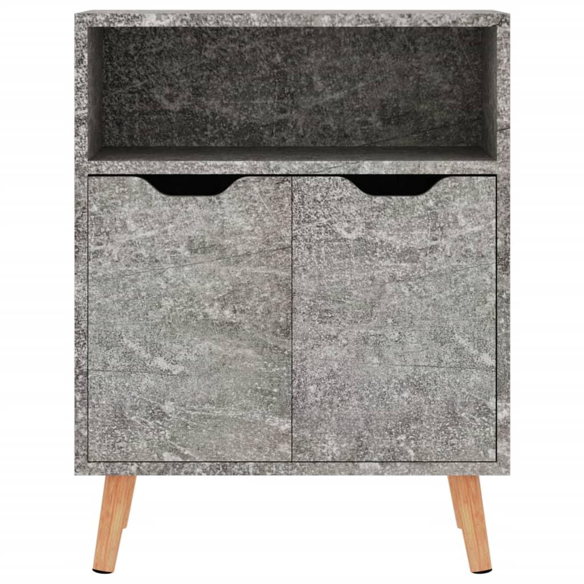 Voir la diapositive 3 : VIDAXL Buffet gris beton 60x30x72 cm bois d'ingenierie