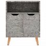 Voir la diapositive 3 : VIDAXL Buffet gris beton 60x30x72 cm bois d'ingenierie