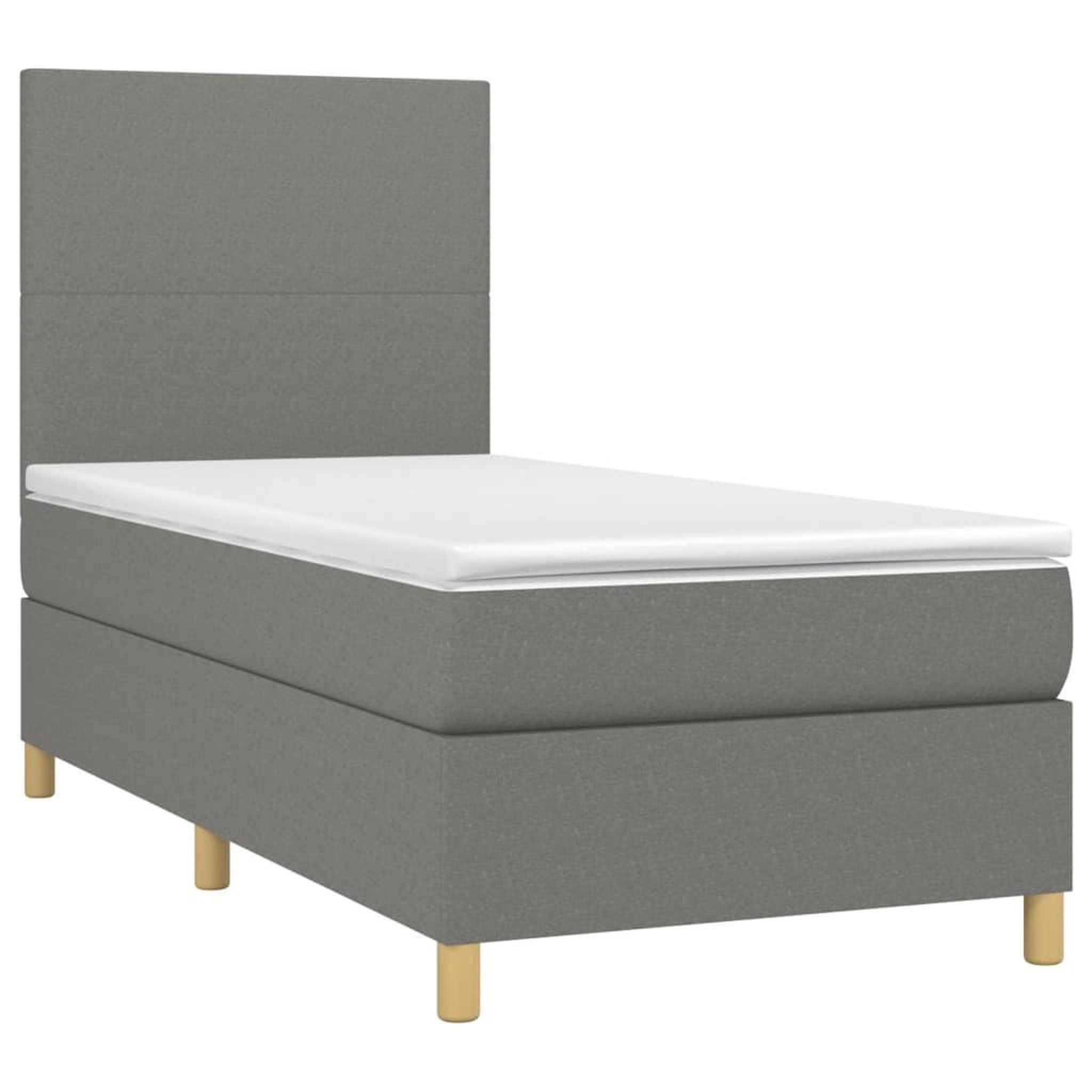 Voir la diapositive 3 : VIDAXL Sommier a lattes de lit avec matelas et LED Gris fonce 80x200cm